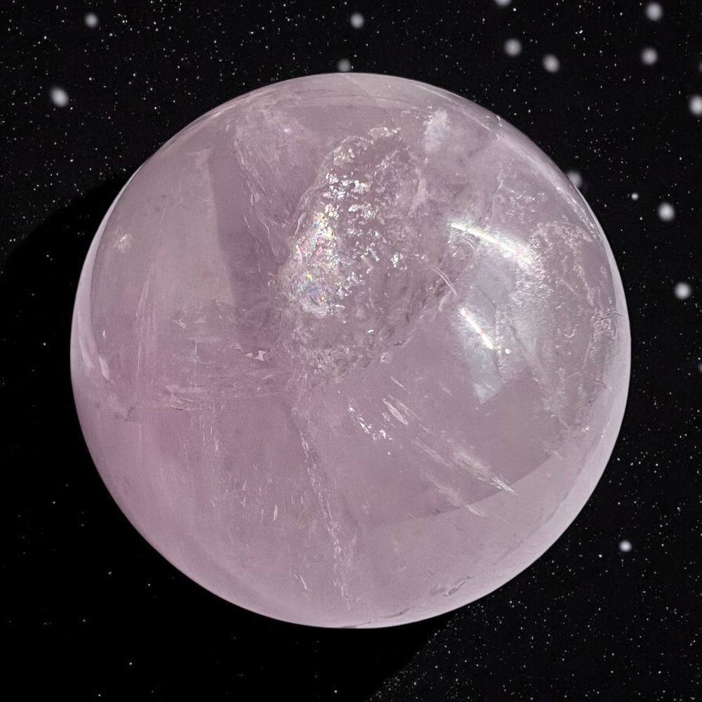 Amethyst Crystal Marble Sphere Meditation Stone